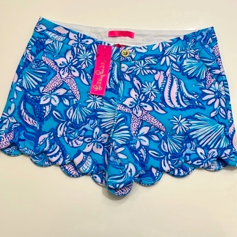 NWT Lilly Pulitzer Buttercup Shorts Amalfi Blue‎ size 10 - Picture 3 of 8